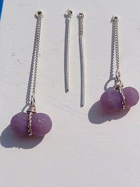 Grape Agate .925 Earrings